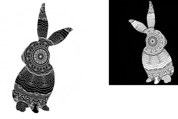 Bunny Silhouette Decorative Set of 6: Your Go-To Design Asset