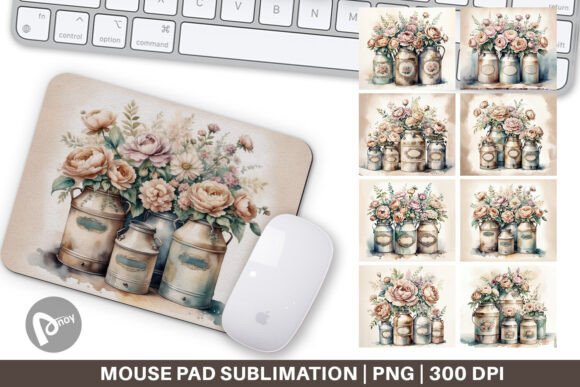 Mouse Pad Decorative Milk Can: Vintage Charm for Your Desk
