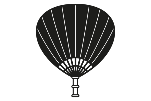 Oriental Fan Black Icon: Decorative Fest Style Guide