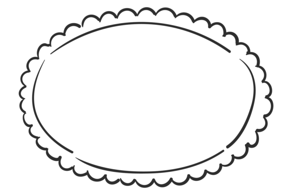 Oval Hand Drawn Decorative: A Creative Frame for Your Ideas