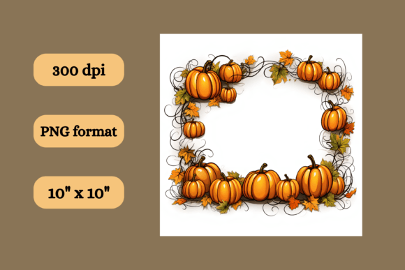 Pumpkin Autumn Vines Decorative Border: A Harvest of Design Possibilities