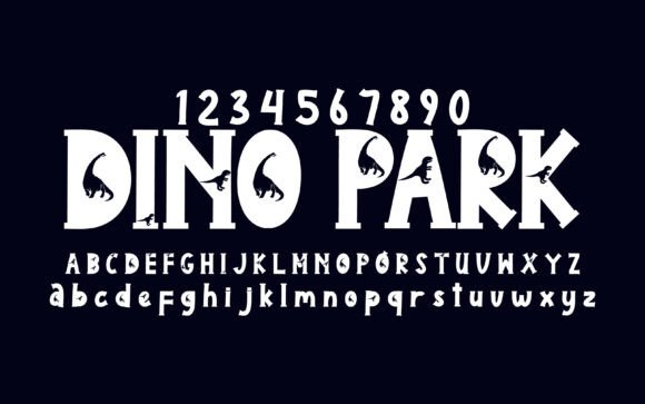 Unleash Your Brand's Prehistoric Edge with Decorative Vector Font Dino Park